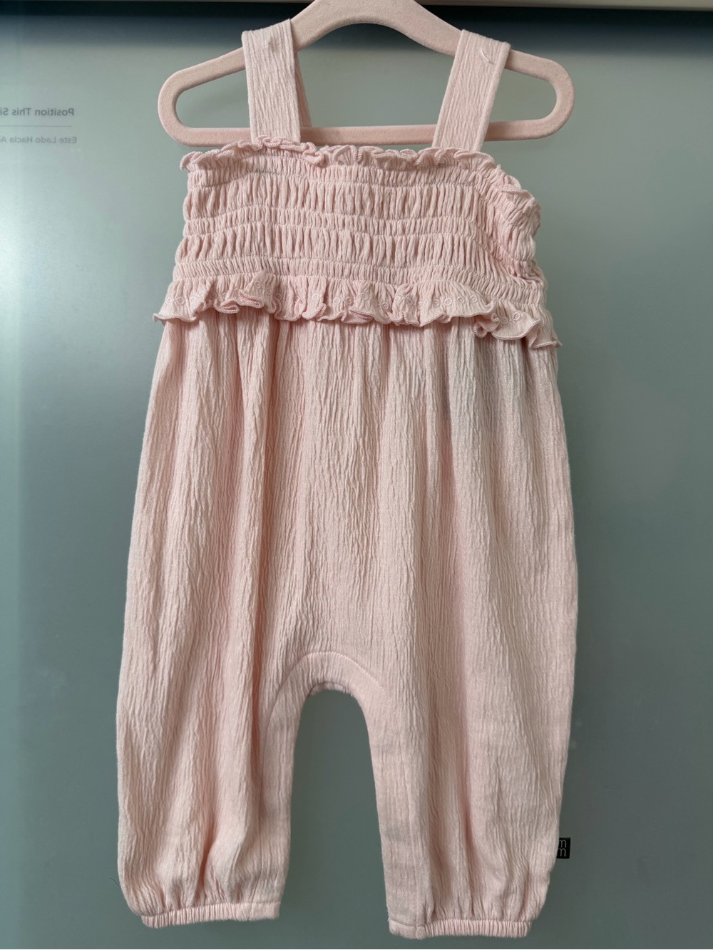 Gerber Light Pink Smocked Romper